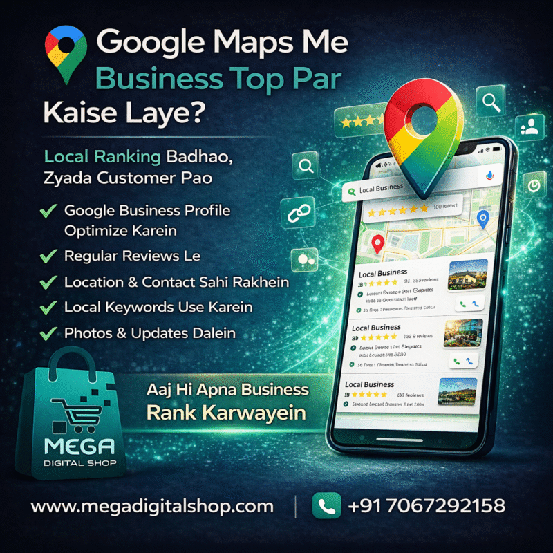 Google Maps me business ko top par lane ke liye local SEO aur ranking guide Hindi me