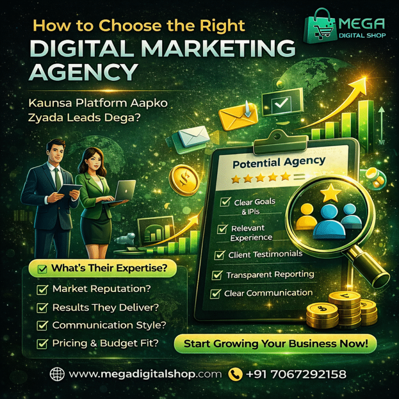 Digital marketing agency kaise choose kare Hindi guide for business growth and online success