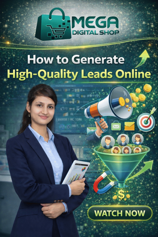 How to generate high-quality leads online using SEO, social media marketing, content strategy, and paid advertising