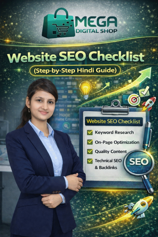Website SEO checklist Hindi guide for improving Google ranking, traffic and online visibility