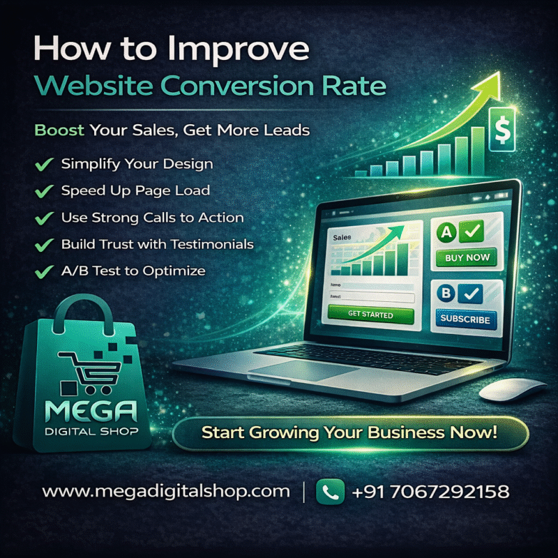 How to improve website conversion rate using CRO strategies and user experience optimization