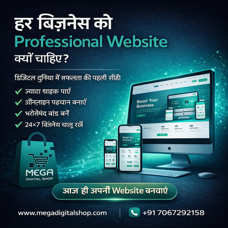 Professional business website Hindi guide for branding, online growth and customer trust